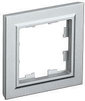 Рамка универсальная IEK Brite РУ-1-БрА 1-м. алюминий  картинка